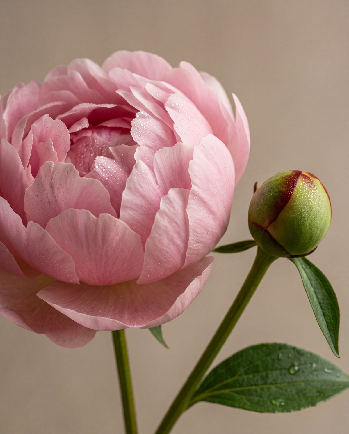 Luxury bar soap UAE – Delune Dubai Blush Peony & Suede scent notes: a blush pink peony in bloom with a peony bud