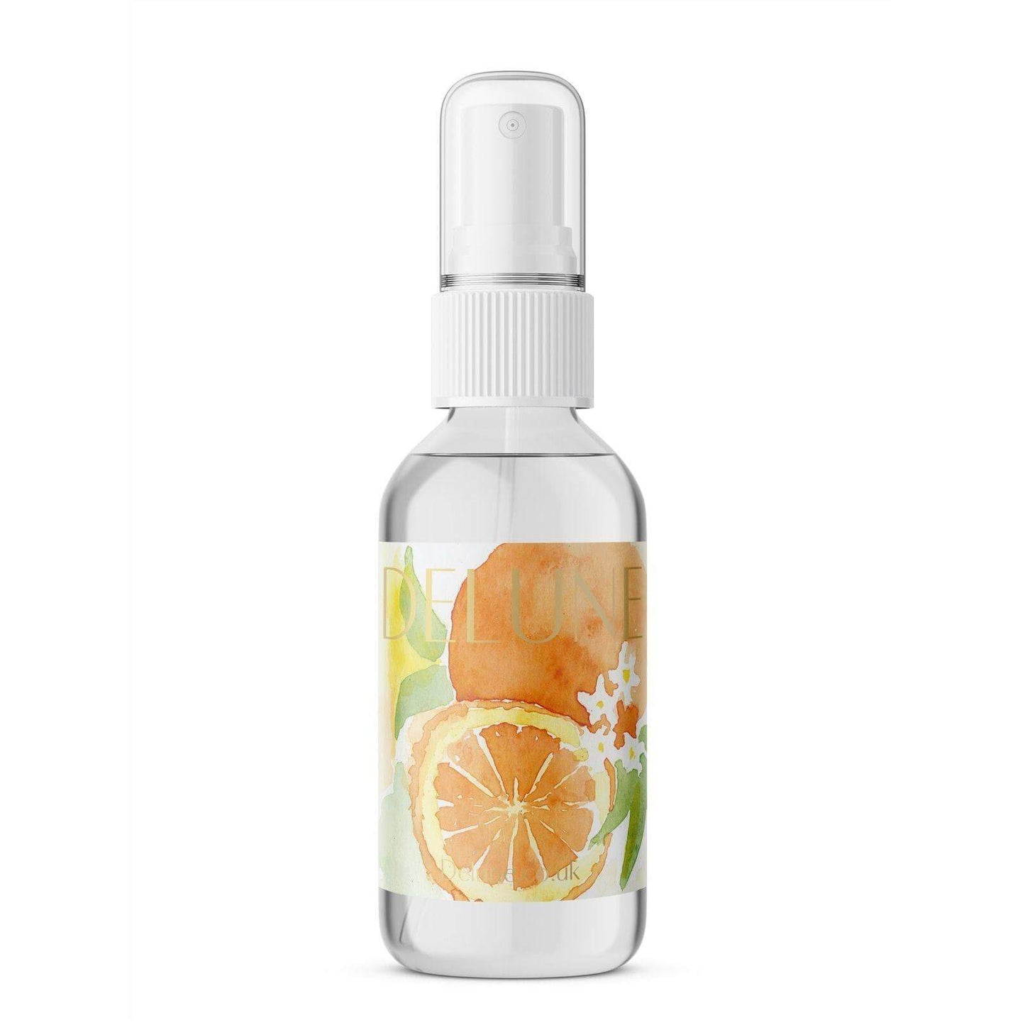 Blood Orange Hydrosol Face Mist bottle with citrus design, evoking rejuvenation and vitality through its refreshing aroma and vibrant essence.