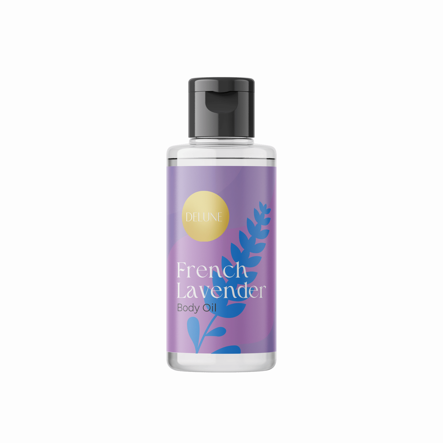 Delune Lavender Body Oil Bottle for Relaxation and Stress Relief