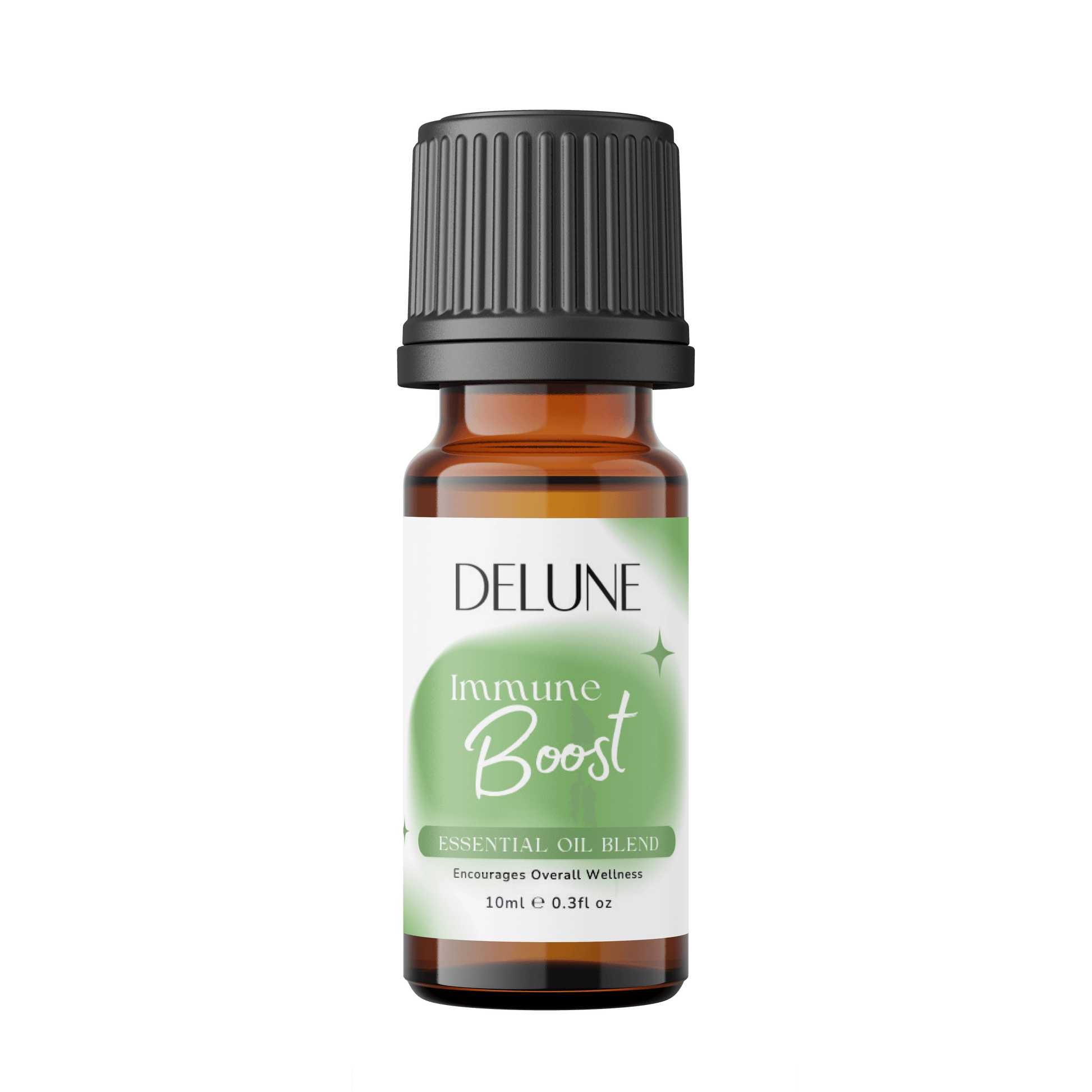 Delune Immune Boost Essential Oil Blend for overall wellness in a 10ml bottle.