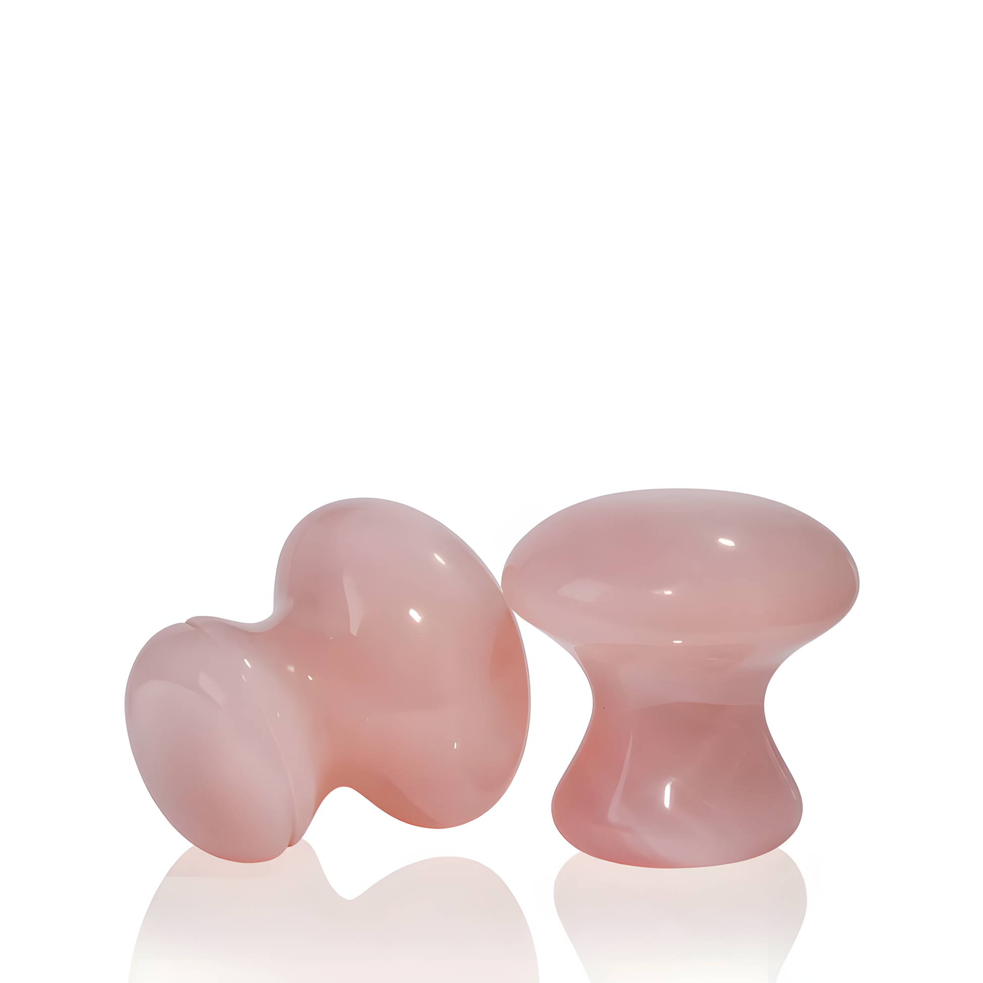 Jade Quartz Mushroom Eye Massage Tool for reducing puffiness and dark circles, promoting lymphatic drainage and enhanced absorption.