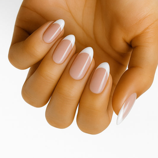 French Manicure (Part Transparent) (Non-UV Nail Wraps)