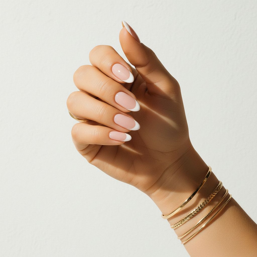 French Manicure (Part Transparent) (Non-UV Nail Wraps)