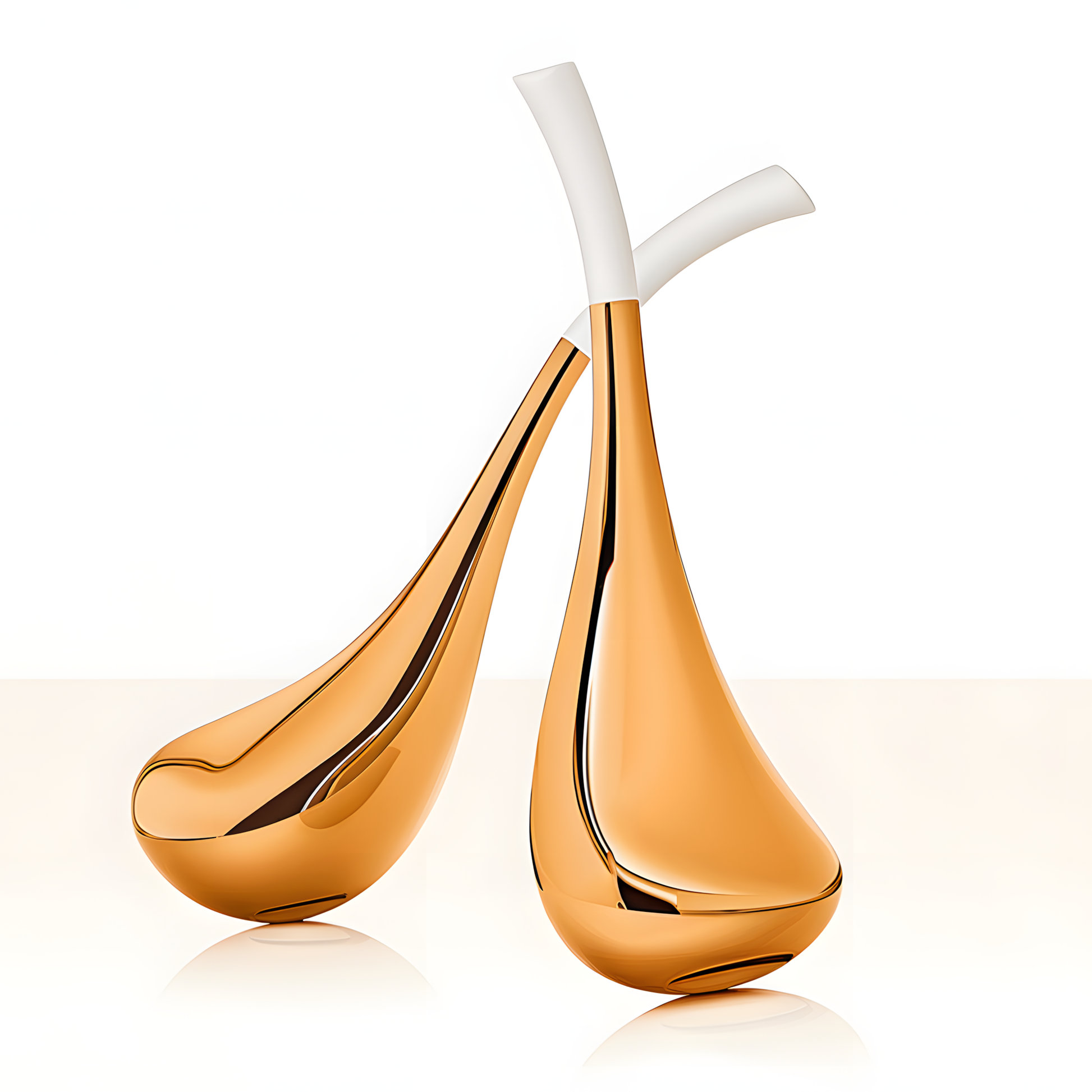 Gold Cryo Facial Set with two freezable gel-filled wands for reducing puffiness and dark circles. Enhances blood flow for a youthful glow.