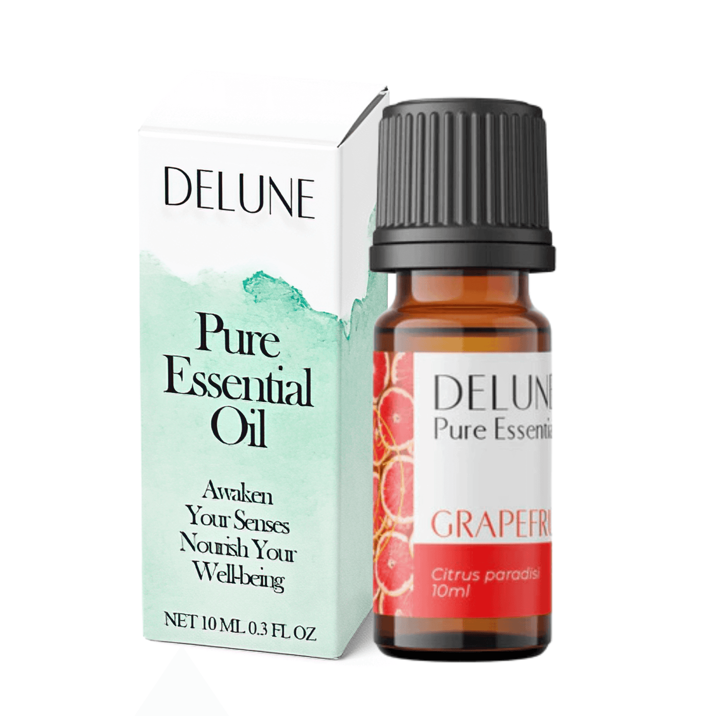 Grapefruit Pure Essential Oil Bottle with Packaging, Refreshes and Uplifts Mood, Promotes Healthy Skin, 10ml, Aromatherapy Energy Boost