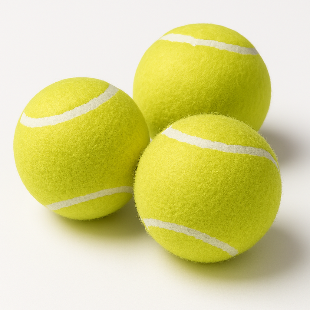 Pack of 3 Tennis Grand Slam Laundry Dryer Balls made from organic New Zealand wool. Eco-friendly and perfect for laundry.
