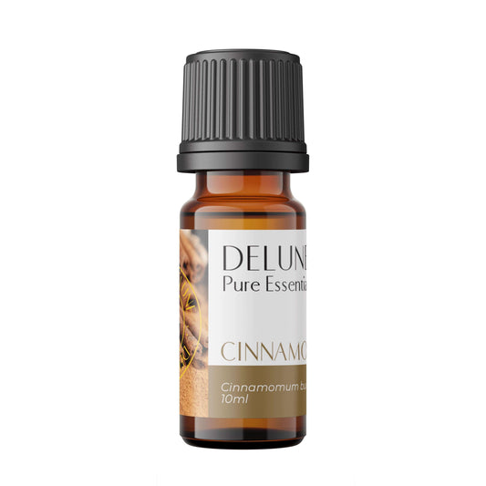 Cinnamon Pure Essential Oil bottle, 10ml, offering a warm and inviting fragrance for comfort and coziness.