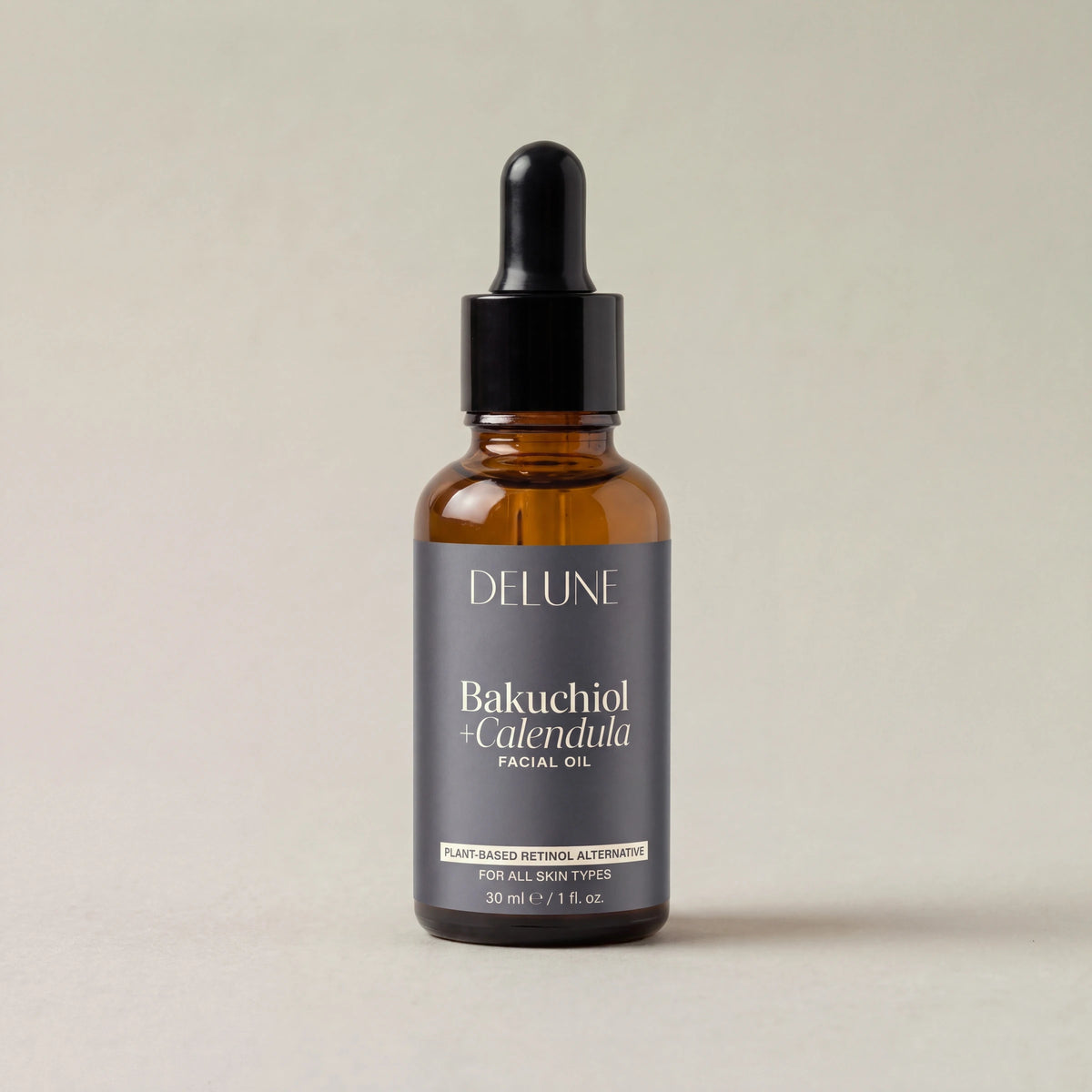 Face oil UAE – Delune Dubai Bakuchiol + Calendula Facial Oil studio packshot