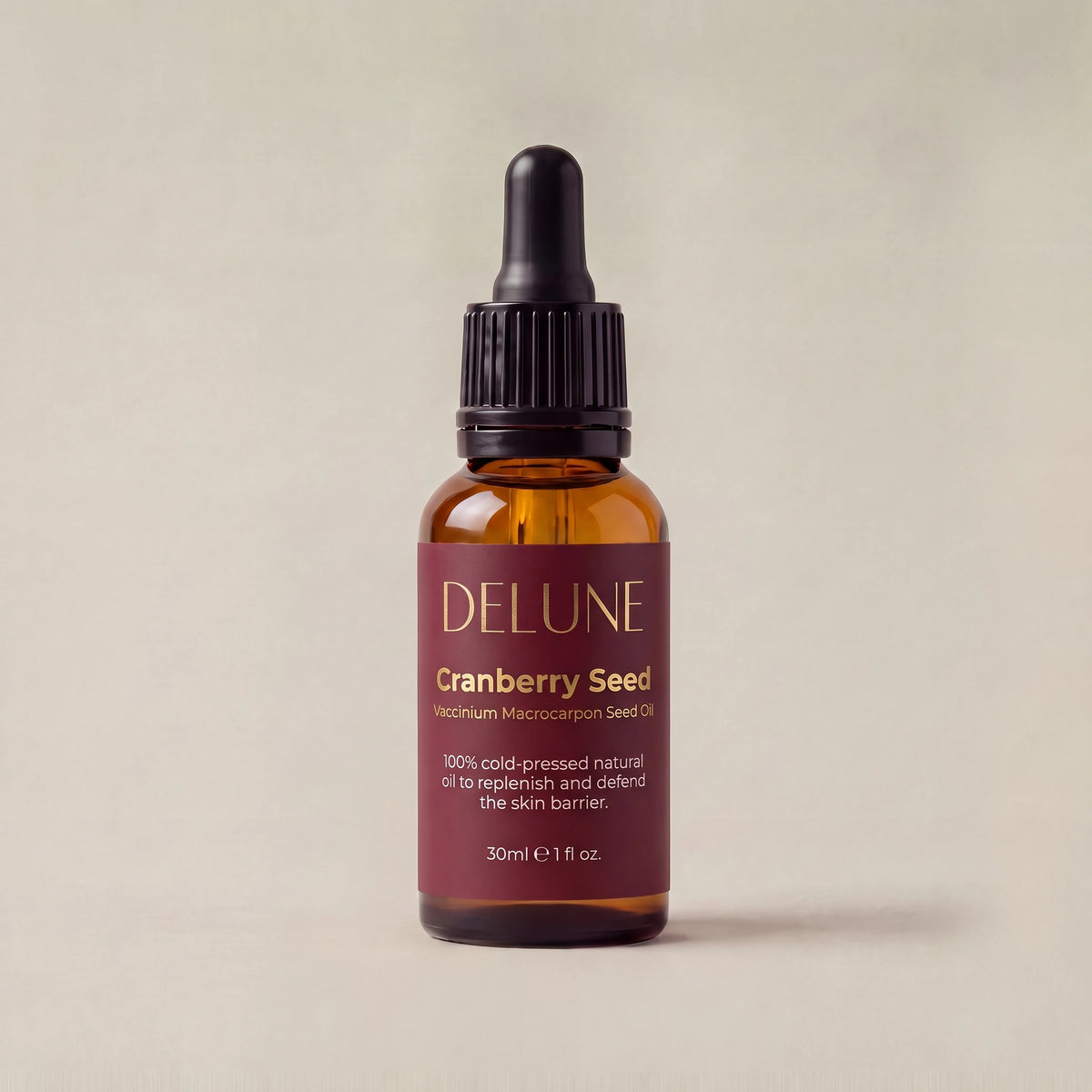 Delune Cranberry Seed Oil, 30ml dropper bottle