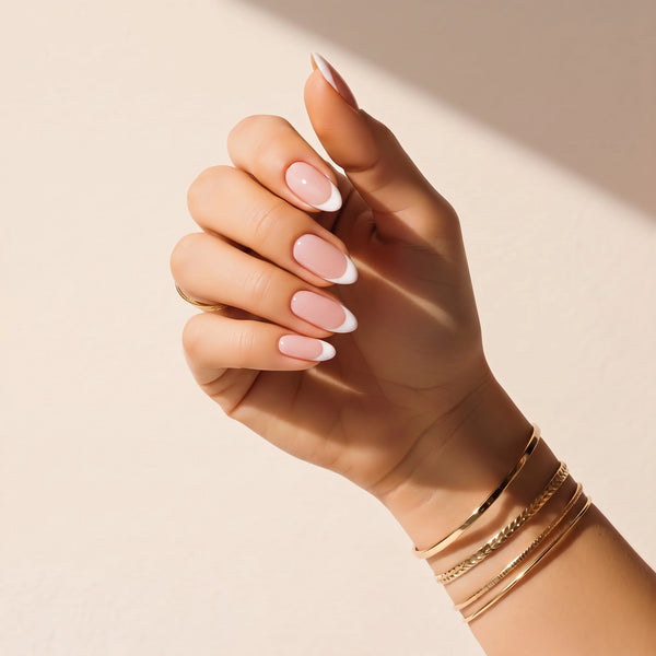 French Manicure (Part Transparent) (Non-UV Nail Wraps)