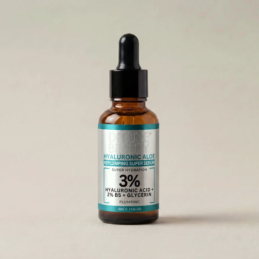 Face serum UAE – Delune Dubai Hyaluronic Aloe B5 Face Serum studio packshot