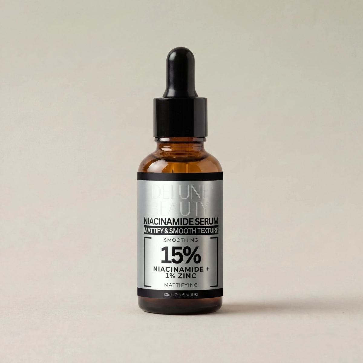 Face serum UAE – Delune Dubai Niacinamide and 1% Zinc Serum studio packshot