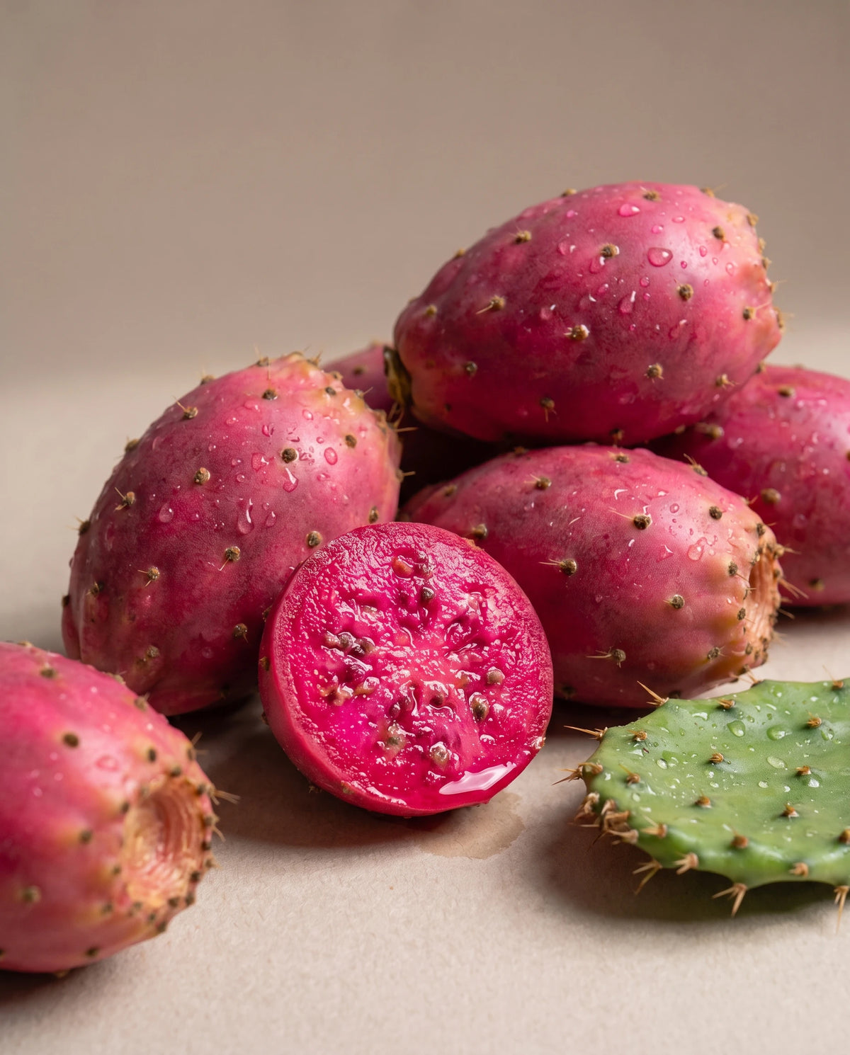 Delune Prickly Pear Seed Oil botanical still life of prickly pear fruit