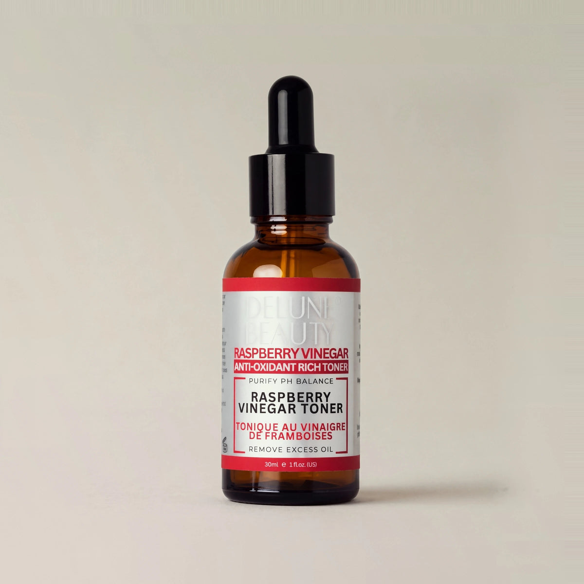 Face toner UAE – Delune Dubai Raspberry Vinegar Toner studio packshot