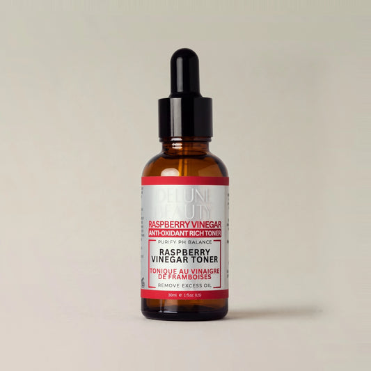 Face toner UAE – Delune Dubai Raspberry Vinegar Toner studio packshot