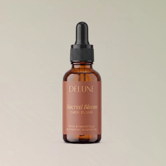 Face serum UAE – Delune Dubai Sacred Bloom Skin Elixir studio packshot