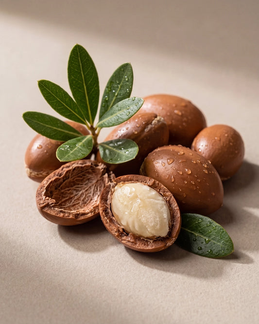Argan Kernel Oil UAE – Delune Dubai Virgin Argan Kernel Oil botanical still life