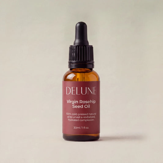Rosehip Seed Oil UAE – Delune Dubai Virgin Rosehip Seed Oil 30ml dropper bottle