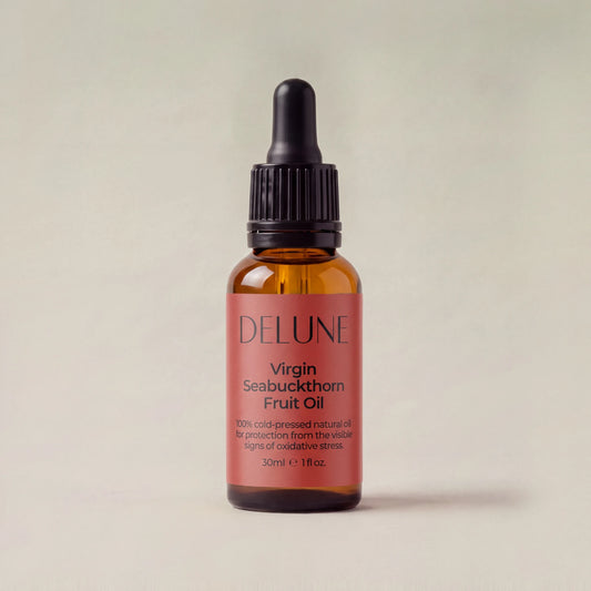 Seabuckthorn Fruit Oil UAE – Delune Dubai Virgin Seabuckthorn Fruit Oil 30ml dropper bottle