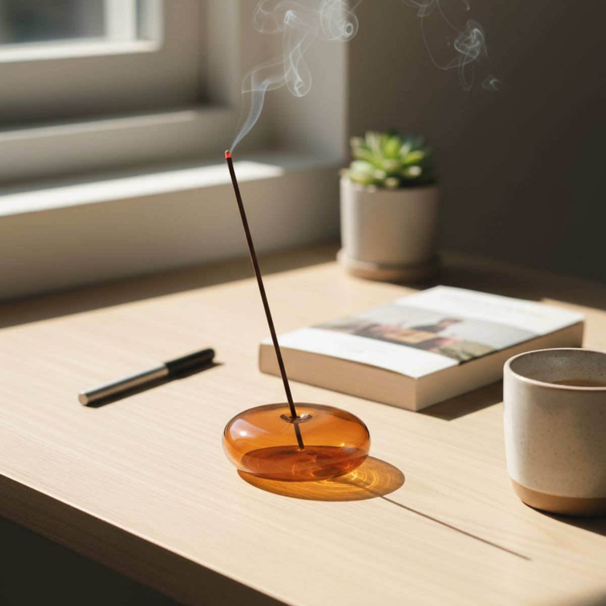 Glass Vessel Incense Holder
