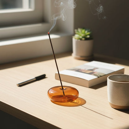 Glass Vessel Incense Holder