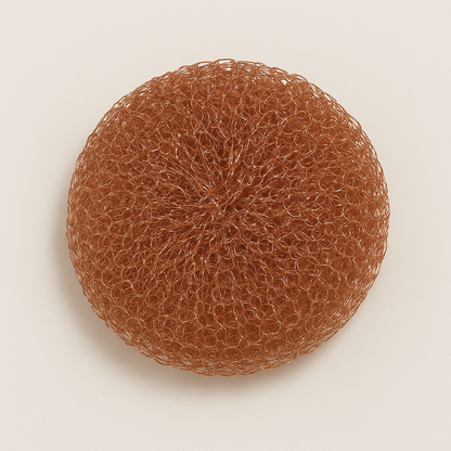 Eco-friendly copper cleaning pad for kitchen cleaning and polishing.
